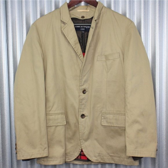 Comme des Garcons Other - Comme Des Garcons Homme 2-Buttons Khaki Blazer Jacket Men's Size Small AY203